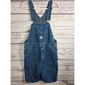 Pointer Brand Denim Bib Overalls Shorts Mens size 34 Vintage Workwear Made USA